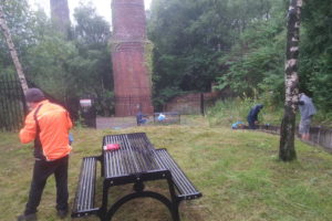 Volunteers tidy up picnic area